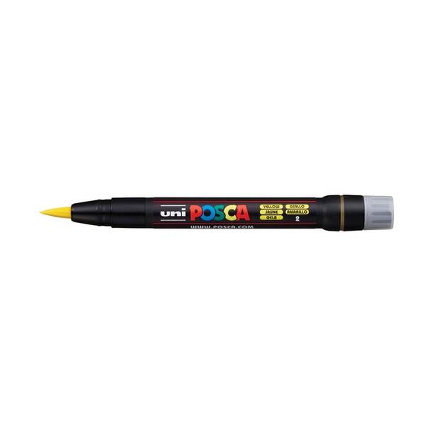 Uni Posca PCF-350 Brush Pen Marker 0.1-10 mm Yellow