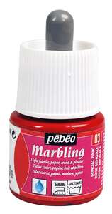 Pebeo - Pebeo Marbling Ebru Boy.45 Ml Şişe Bengal Pink