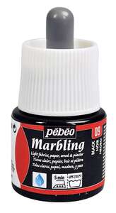 Pebeo - Pebeo Marbling Ebru Boy.45 Ml Şişe Black