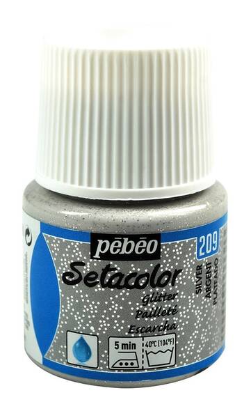 Pebeo Setacolor Glitter 45 Ml Şişe Silver - 1