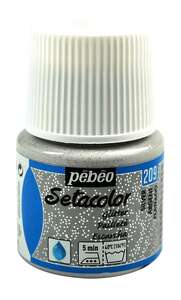 Pebeo - Pebeo Setacolor Glitter 45 Ml Şişe Silver