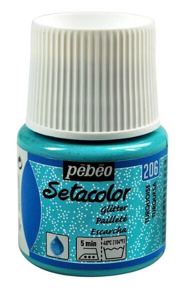 Pebeo Setacolor Glitter 45 Ml Şişe Turquoise - 1