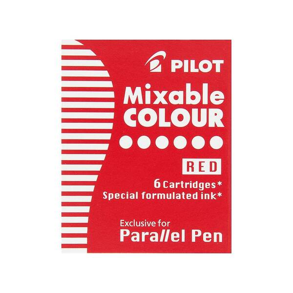 Pilot Parellel Pen Kartuş Kırmızı 6'lı P3-S6-R - 1