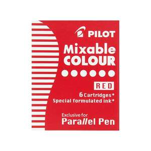 Pilot - Pilot Parellel Pen Kartuş Kırmızı 6'lı P3-S6-R