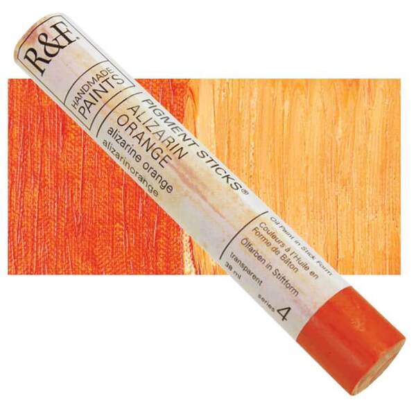 R&F - Pigment Stick 38ml Alizarin Orange Çubuk Yağlı Boya - 1