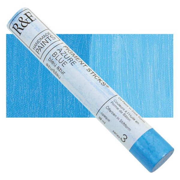 R&F - Pigment Stick 38ml Azure Blue Çubuk Yağlı Boya - 1