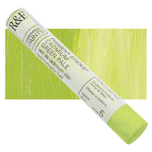 R&F - Pigment Stick 38ml Cadmium Green Pale Çubuk Yağlı Boya - 1