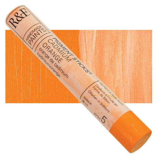 R&F - Pigment Stick 38ml Cadmium Orange Çubuk Yağlı Boya - 1