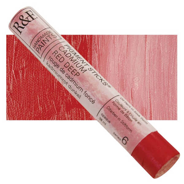 R&F - Pigment Stick 38ml Cadmium Red Deep Çubuk Yağlı Boya - 1