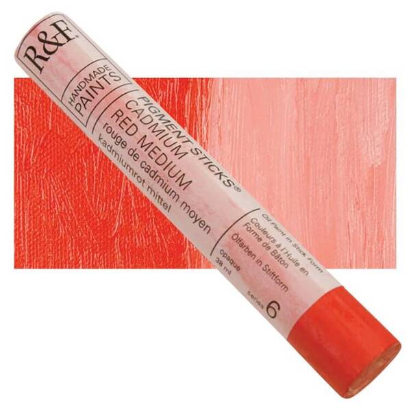 R&F - Pigment Stick 38ml Cadmium Red Medium Çubuk Yağlı Boya - 1