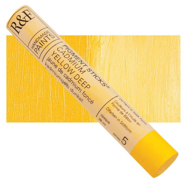 R&F - Pigment Stick 38ml Cadmium Yellow Deep Çubuk Yağlı Boya - 1