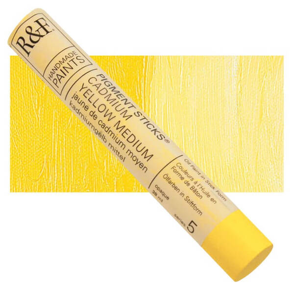 R&F - Pigment Stick 38ml Cadmium Yellow Medium Çubuk Yağlı Boya - 1