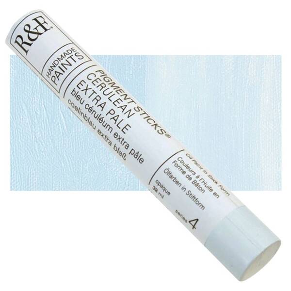 R&F - Pigment Stick 38ml Cerulean Extra Pale Çubuk Yağlı Boya - 1