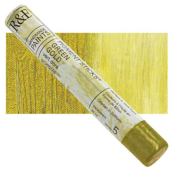 R&F - Pigment Stick 38ml Green Gold Çubuk Yağlı Boya - 1