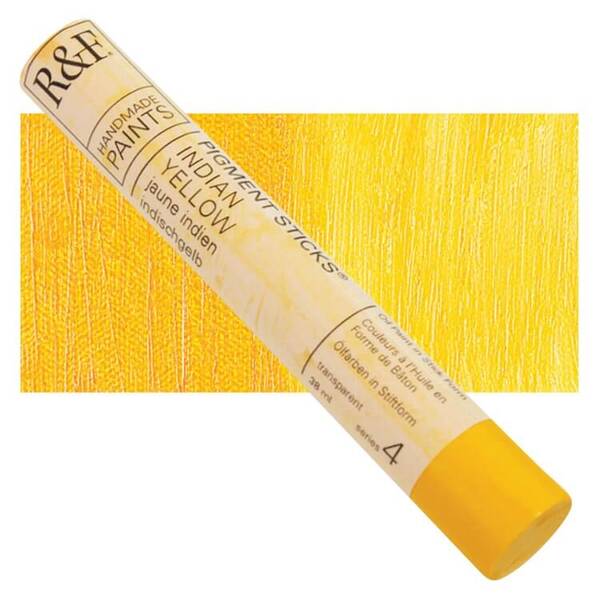 R&F - Pigment Stick 38ml Indian Yellow Çubuk Yağlı Boya - 1