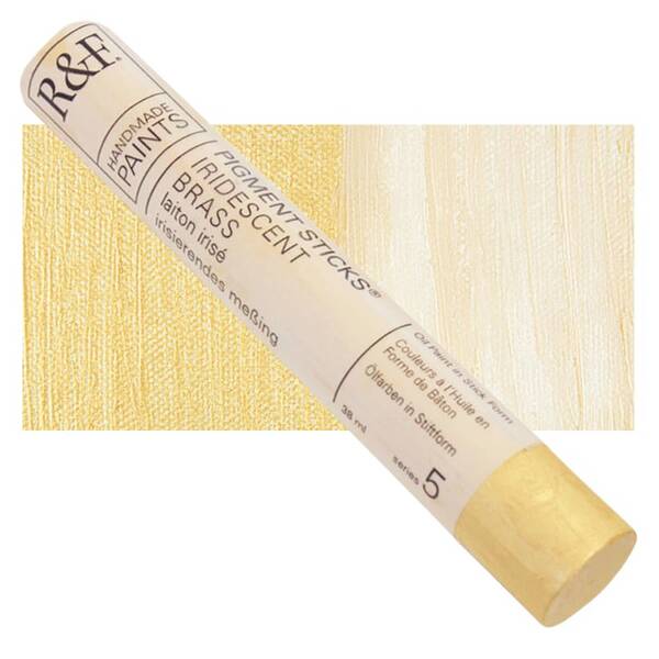 R&F - Pigment Stick 38ml Iridescent Brass Çubuk Yağlı Boya - 1