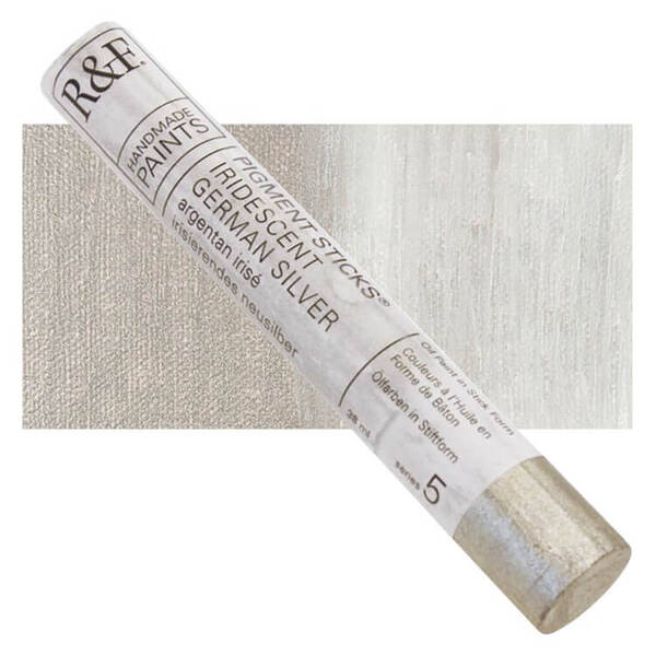 R&F - Pigment Stick 38ml Iridescent German Silver Çubuk Yağlı Boya - 1