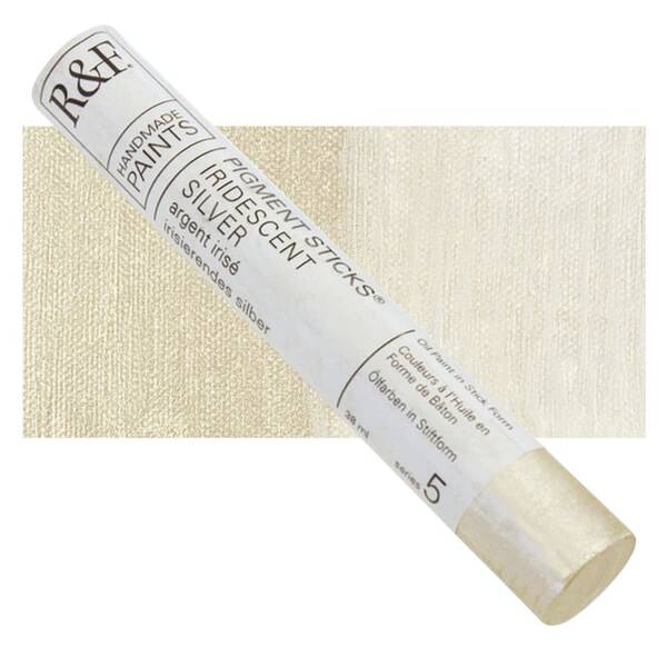 R&F - Pigment Stick 38ml Iridescent Silver Çubuk Yağlı Boya - 1