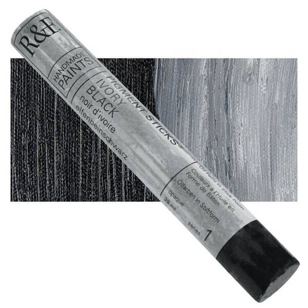 R&F - Pigment Stick 38ml Ivory Black Çubuk Yağlı Boya - 1