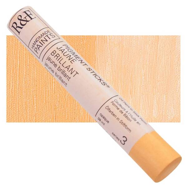 R&F - Pigment Stick 38ml Jaune Brilliant Çubuk Yağlı Boya - 1