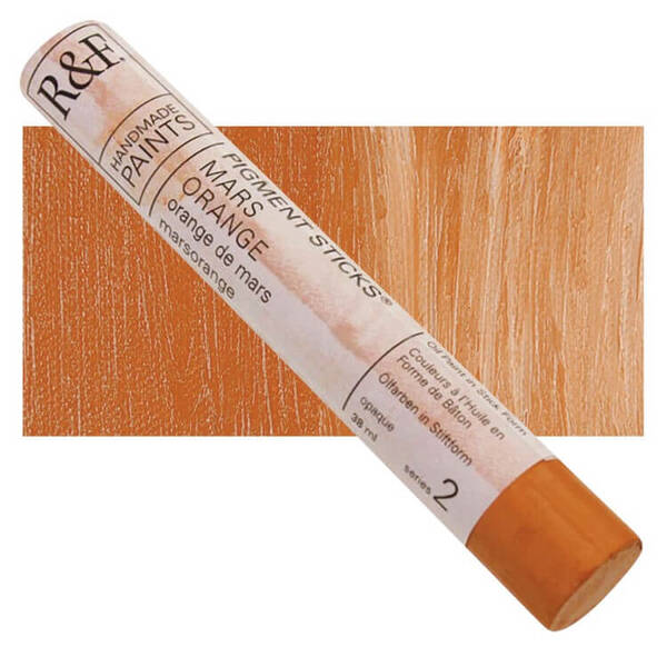 R&F - Pigment Stick 38ml Mars Orange Çubuk Yağlı Boya - 1