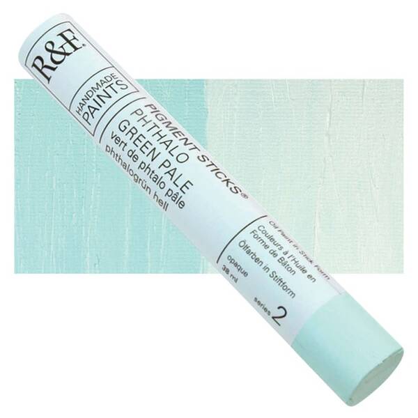 R&F - Pigment Stick 38ml Phthalo Green Pale Çubuk Yağlı Boya - 1