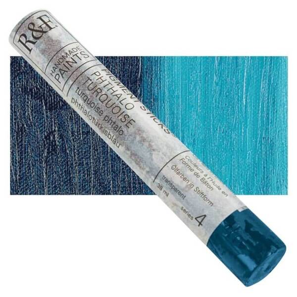 R&F - Pigment Stick 38ml Phthalo Turquoise Çubuk Yağlı Boya - 1