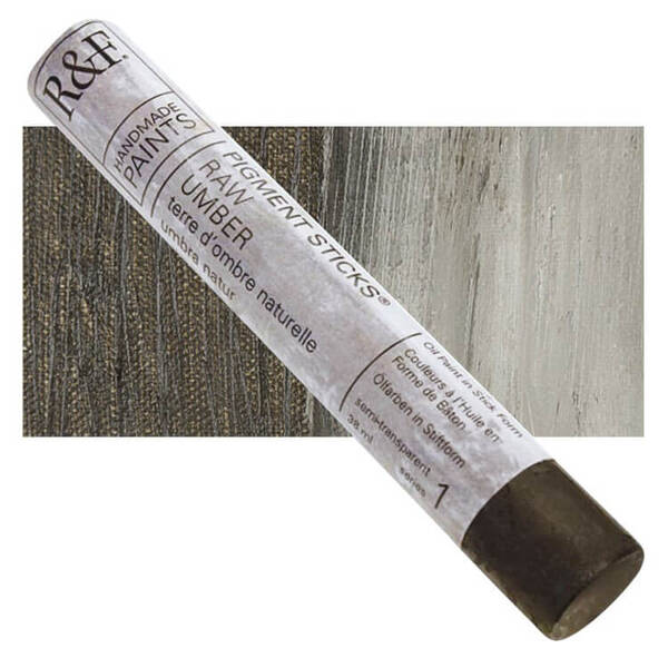 R&F - Pigment Stick 38ml Raw Umber Çubuk Yağlı Boya - 1