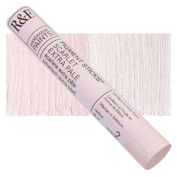 R&F - Pigment Stick 38ml Scarlet Extra Pale Çubuk Yağlı Boya - 1