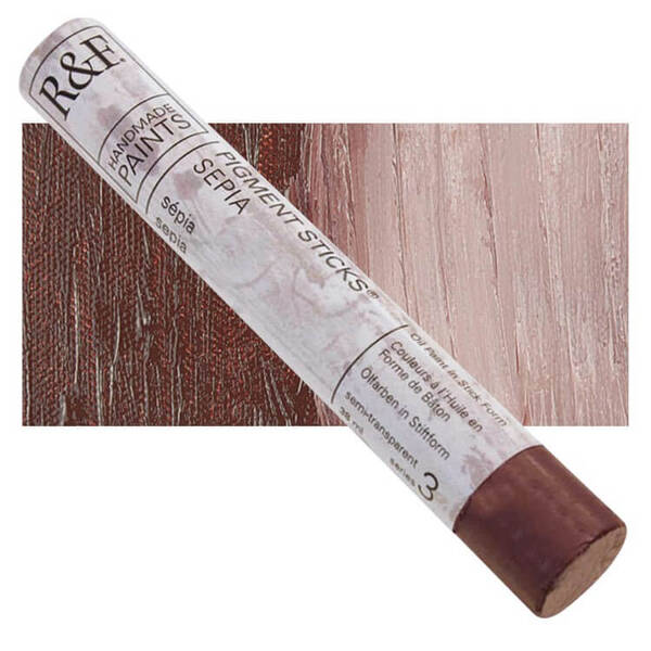 R&F - Pigment Stick 38ml Sepia Çubuk Yağlı Boya - 1