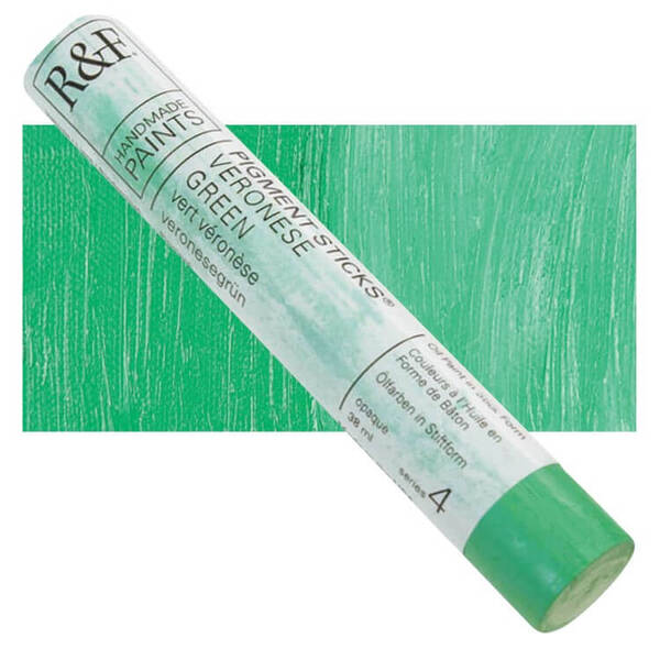 R&F - Pigment Stick 38ml Veronese Green Çubuk Yağlı Boya - 1