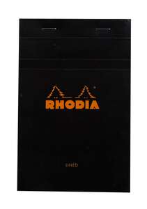 Rhodia - Rhodia R146009 Basic 11X17cm Çizgili Blok Siyah