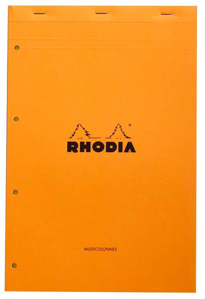 Rhodia Ra119700 Basic 21X31,8cm Kareli Blok Turuncu Kapak