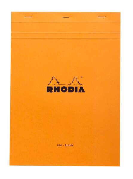 Rhodia Ra18000 Basic A4 Çizgisiz Blok Turuncu Kapak