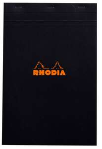 Rhodia - Rhodia Ra192009 Basic 21X31,8cm Kareli Blok Siyah Kapak