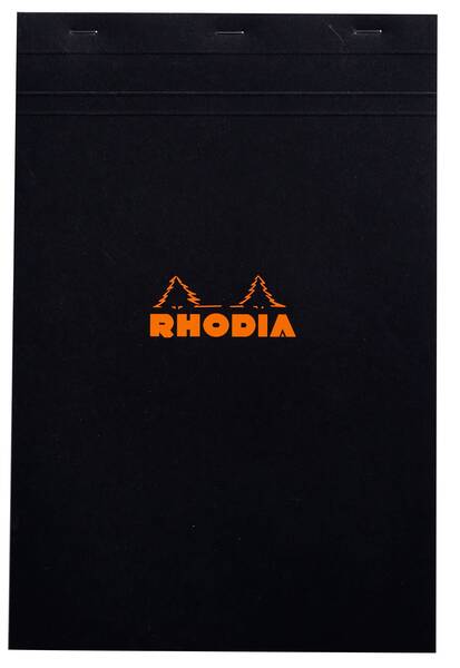 Rhodia Ra192009 Basic 21X31,8cm Kareli Blok Siyah Kapak
