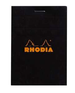 Rhodia - Rhodia Rb112009 Basic A7 Kareli Blok Siyah Kapak