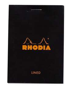 Rhodia - Rhodia Rb116009 Basic A7 Çizgili Blok Siyah Kapak
