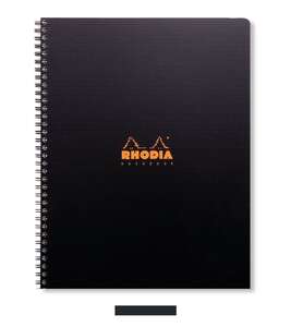 Rhodia - Rhodia Rc119921 Active A4+Çizgil Defter Siyah İç Cep