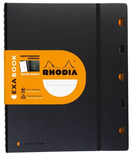 Rhodia Rc132142 Active A+Kareli Defter Spiralli Siyah