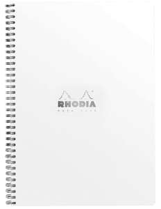 Rhodia - Rhodia Rd193001 Basic A+ Kareli Defter Beyaz Kapak Spiralli