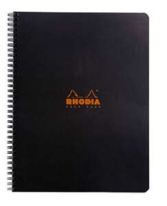 Rhodia - Rhodia Rd193009 Basic A+ Kareli Defter Siyah Kapak