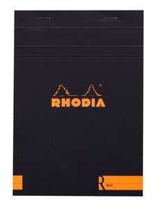 Rhodia - Rhodia Rs162008 Basic A5 Çizgisiz Blok Siyah Kapak 90Gr