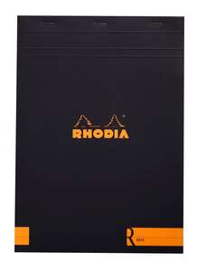 Rhodia - Rhodia Rs182008 Basic A4 Çizgisiz Blok Siyah Kapak 90G