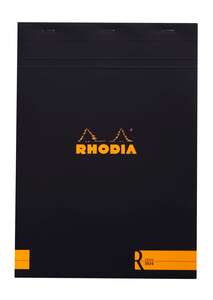 Rhodia - Rhodia Rs182012 Basic A4 Çizgili Blok Siyah Kapak 90G