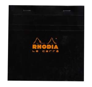 Rhodia - Rhodia Rt148209 Basic 14,8X14,8cm Kareli Blok Siyah