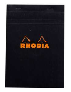 Rhodia - Rhodia Rt16209 Basic A5 Kareli Blok Siyah