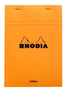 Rhodia - Rhodia Rt16260 Basic A5 Kareli Blok Turuncu Kapak Sarı Kağıt