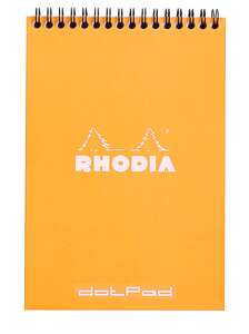 Rhodia - Rhodia Rt16503 Basic A5 Dot(Noktalı) Blok Turuncu Kapak Spiralli