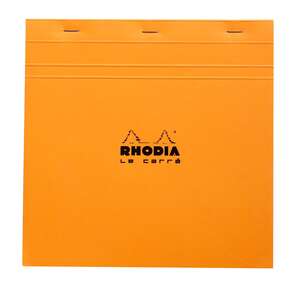 Rhodia - Rhodia Rt210200 Basic 21X21cm Kareli Blok Turuncu Kapak